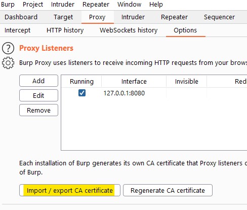 certificate export
